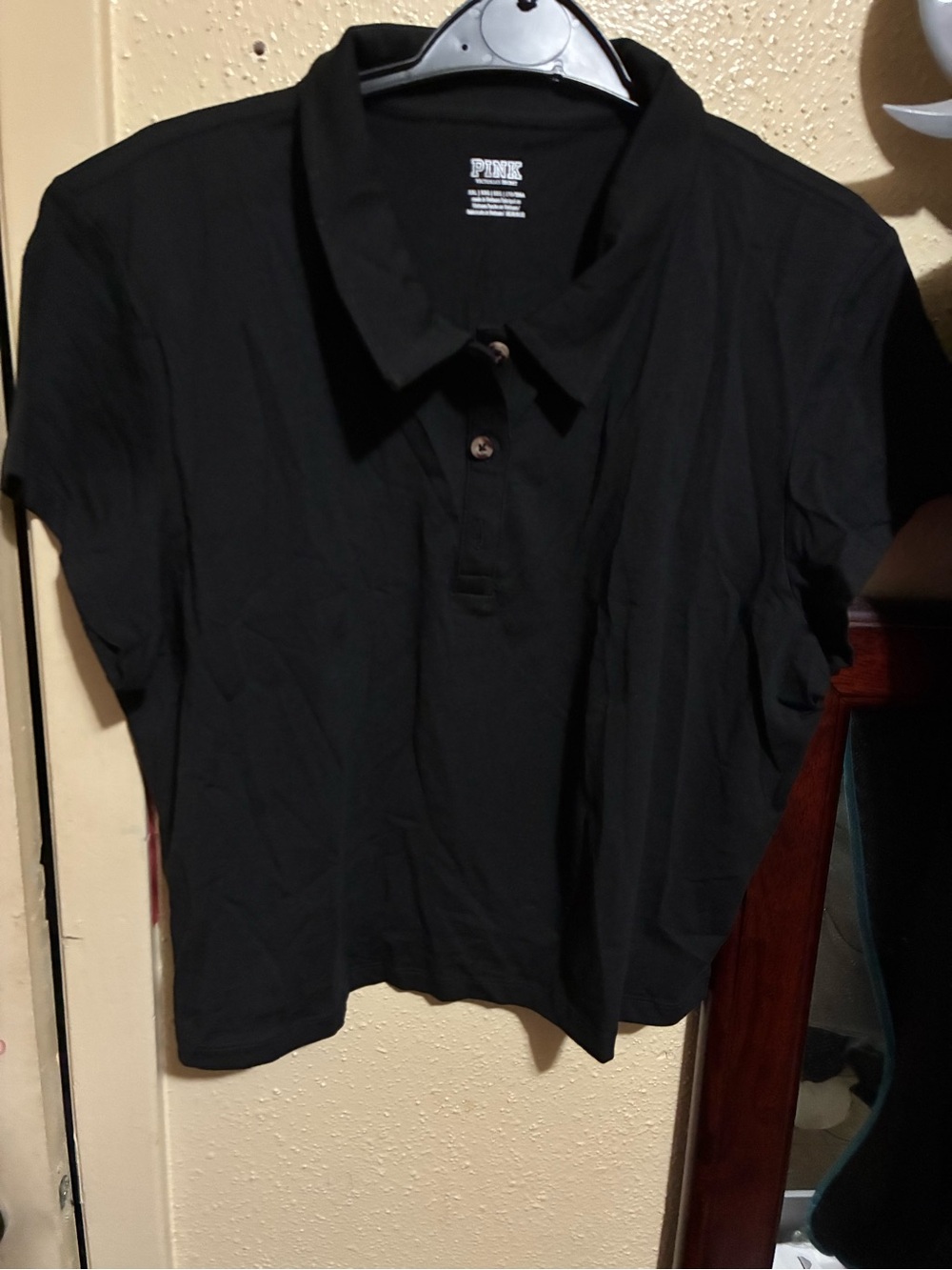 PINK Victoria's Secret Men's Black Polo